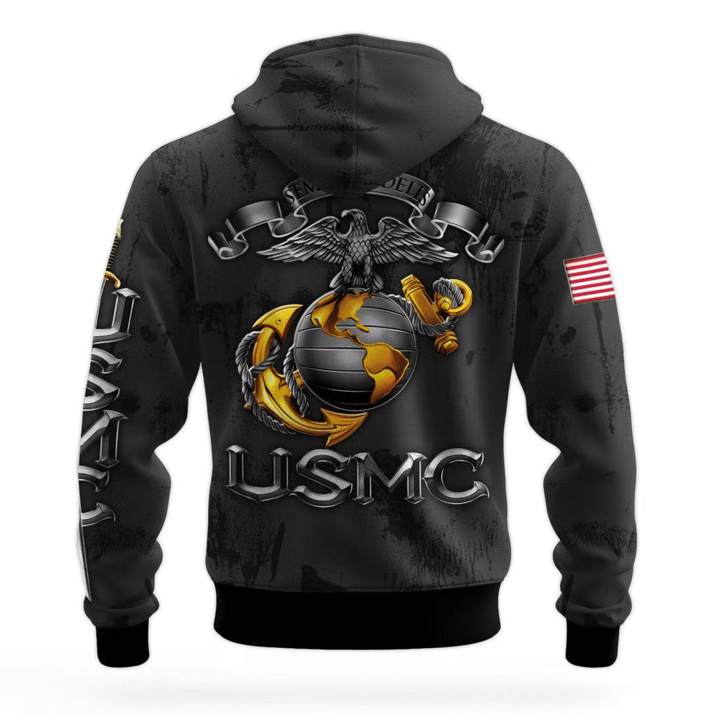 USMC Semper FI 250Th Anniversary Hoodie 1775 2025 Patriotic Marine Corps Veteran Clothing - Lilybirchmarket