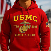 USMC Semper Fi Marine Corps Veteran 250Th Anniversary Hoodie 2025 Veterans Day Gifts For Dad - Lilybirchmarket