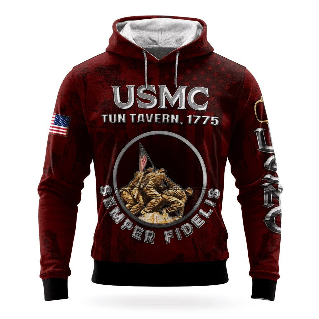 USMC Semper Fidelis 250Th Anniversary Hoodie Marine Corps Veteran Clothing Best Gifts 2025 - Lilybirchmarket
