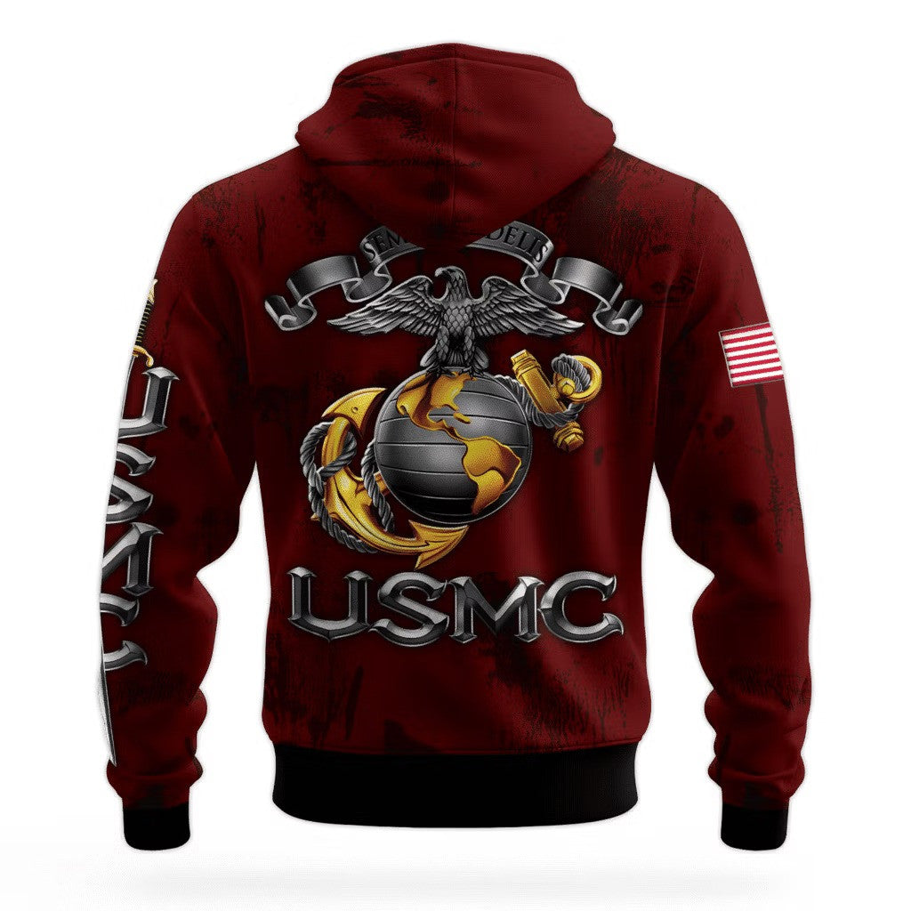 USMC Semper Fidelis 250Th Anniversary Hoodie Marine Corps Veteran Clothing Best Gifts 2025 - Lilybirchmarket