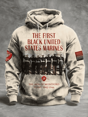 USMC The Men Of Montford Point Hoodie The First Black US Marines Hoodie Military Honor Apparel - Lilybirchmarket