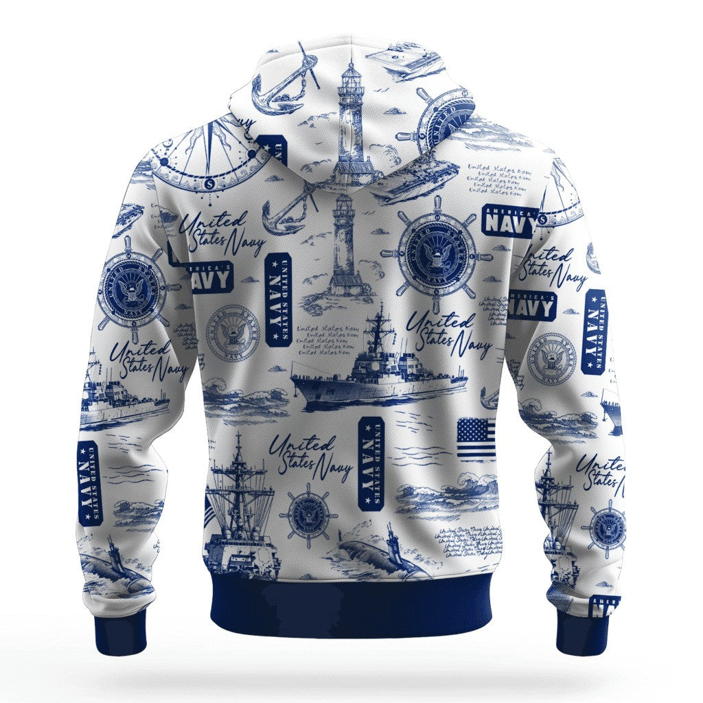 USN Navy 250Th Anniversary Hoodie Patriotic USN Merch United States Navy Veteran Apparel - Lilybirchmarket