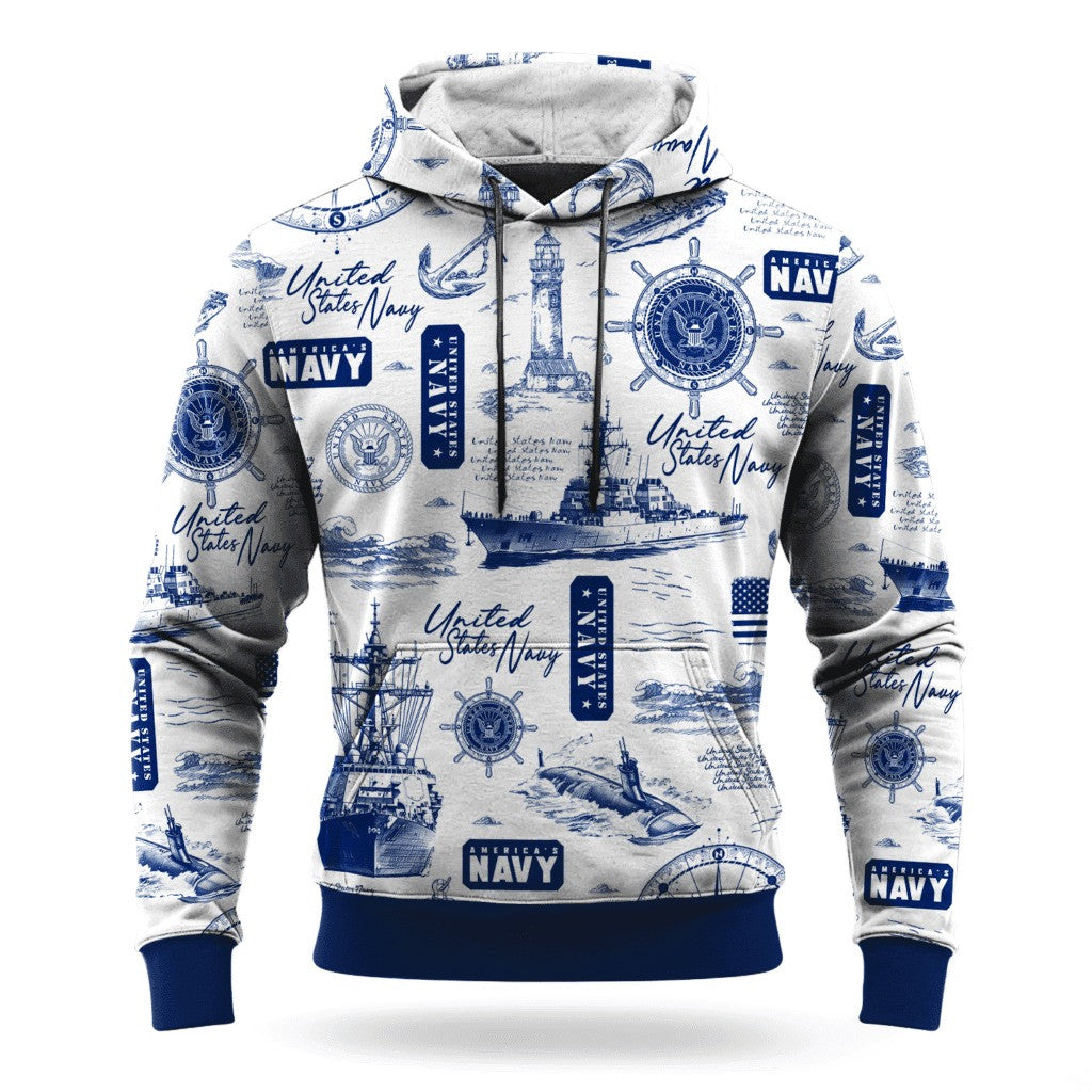USN Navy 250Th Anniversary Hoodie Patriotic USN Merch United States Navy Veteran Apparel - Lilybirchmarket