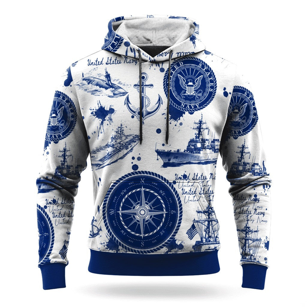 USN Navy 250Th Anniversary Hoodie USN Merch Unique Gifts For Navy Veterans - Lilybirchmarket