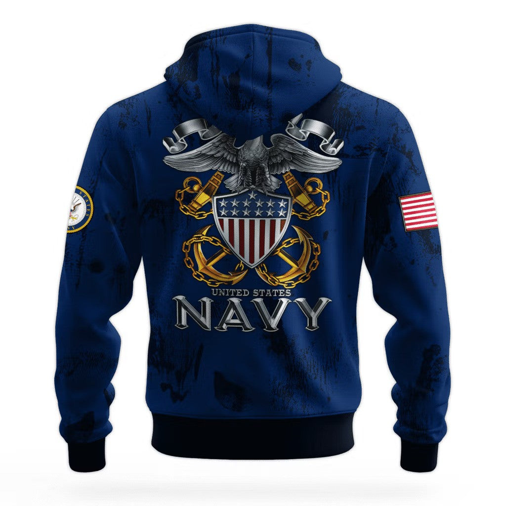 USN Navy Force By The Sea 250Th Anniversary Hoodie 1775 2025 Patriotic Navy Veteran Clothing - Lilybirchmarket