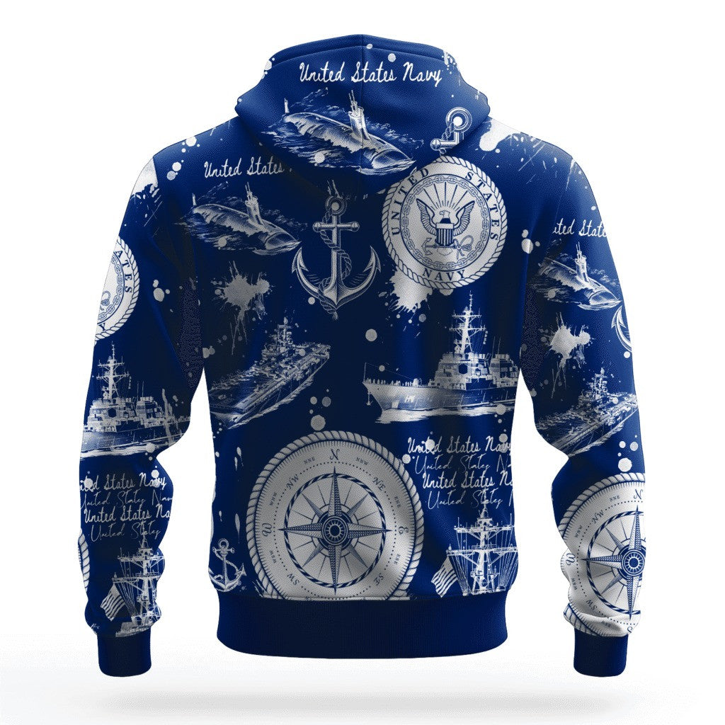 USN US Navy 250Th Anniversary Hoodie 1775 2025 Patriotic US Navy Veteran Clothing - Lilybirchmarket