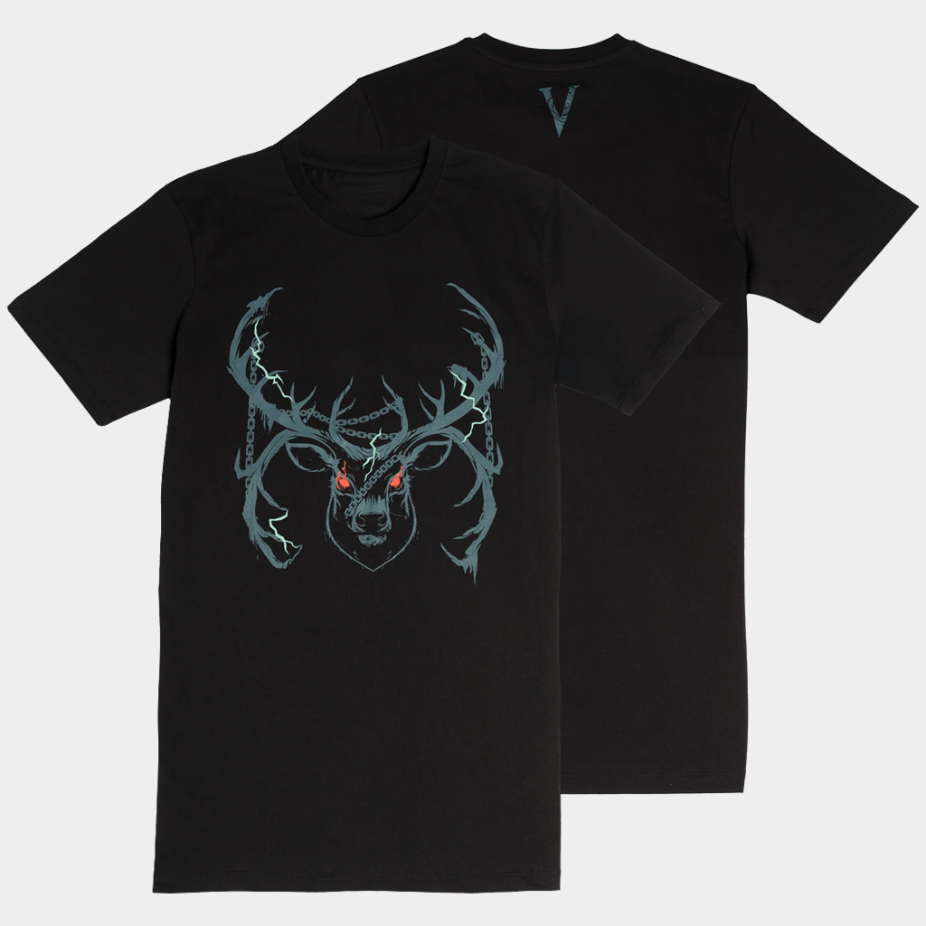 Valheim Merch Eikthyr T-Shirt Black Birthday Ideas For Brother - Lily Birch Market