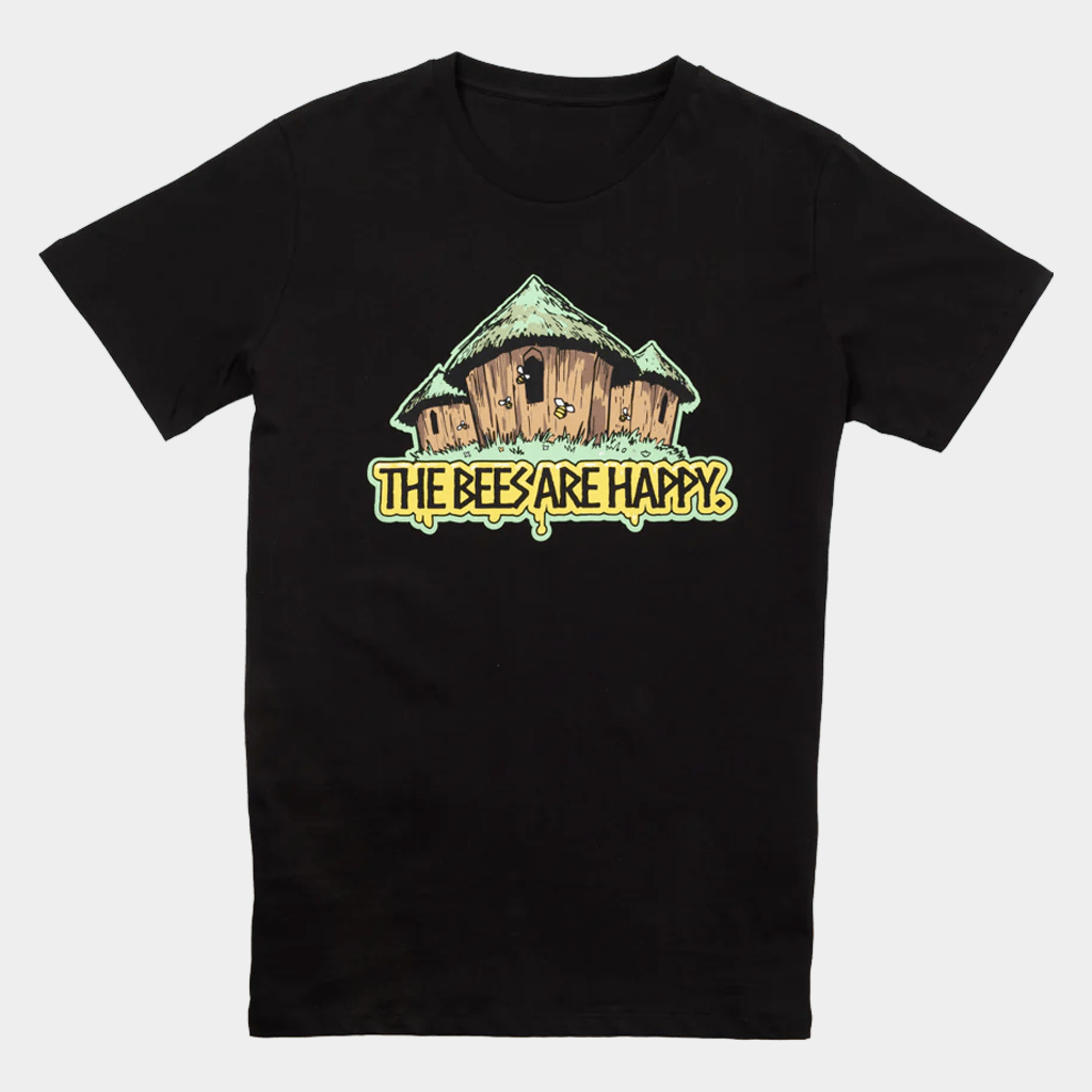 Valheim Merch The Bees Are Happy T-Shirt Black Birthday Present For Boyfriend - Lily Birch Market