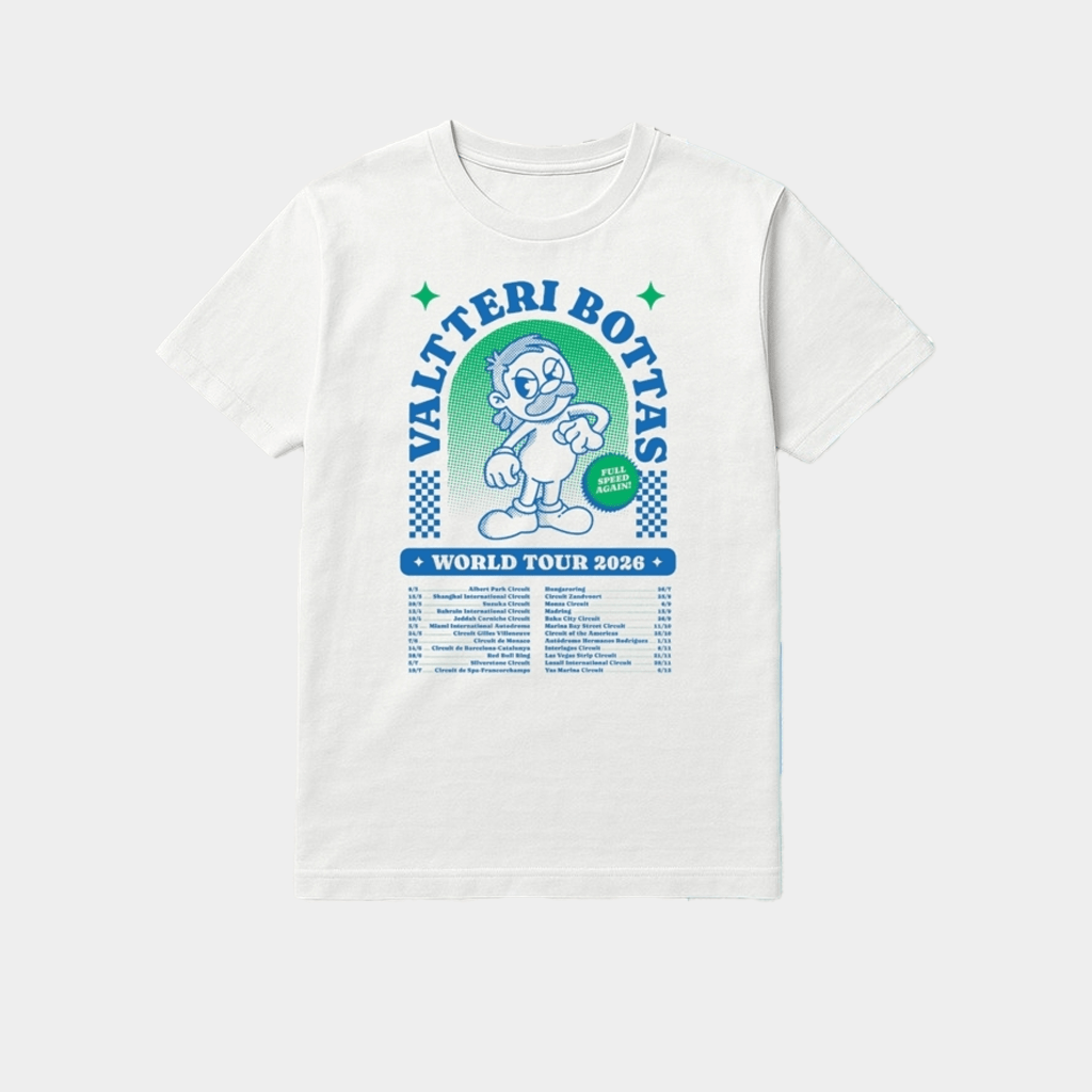 Valtteri Bottas World Tour 2026 Shirt Full Speed Again Racing T-Shirt Valtteri Bottas Merch - Lily Birch Market
