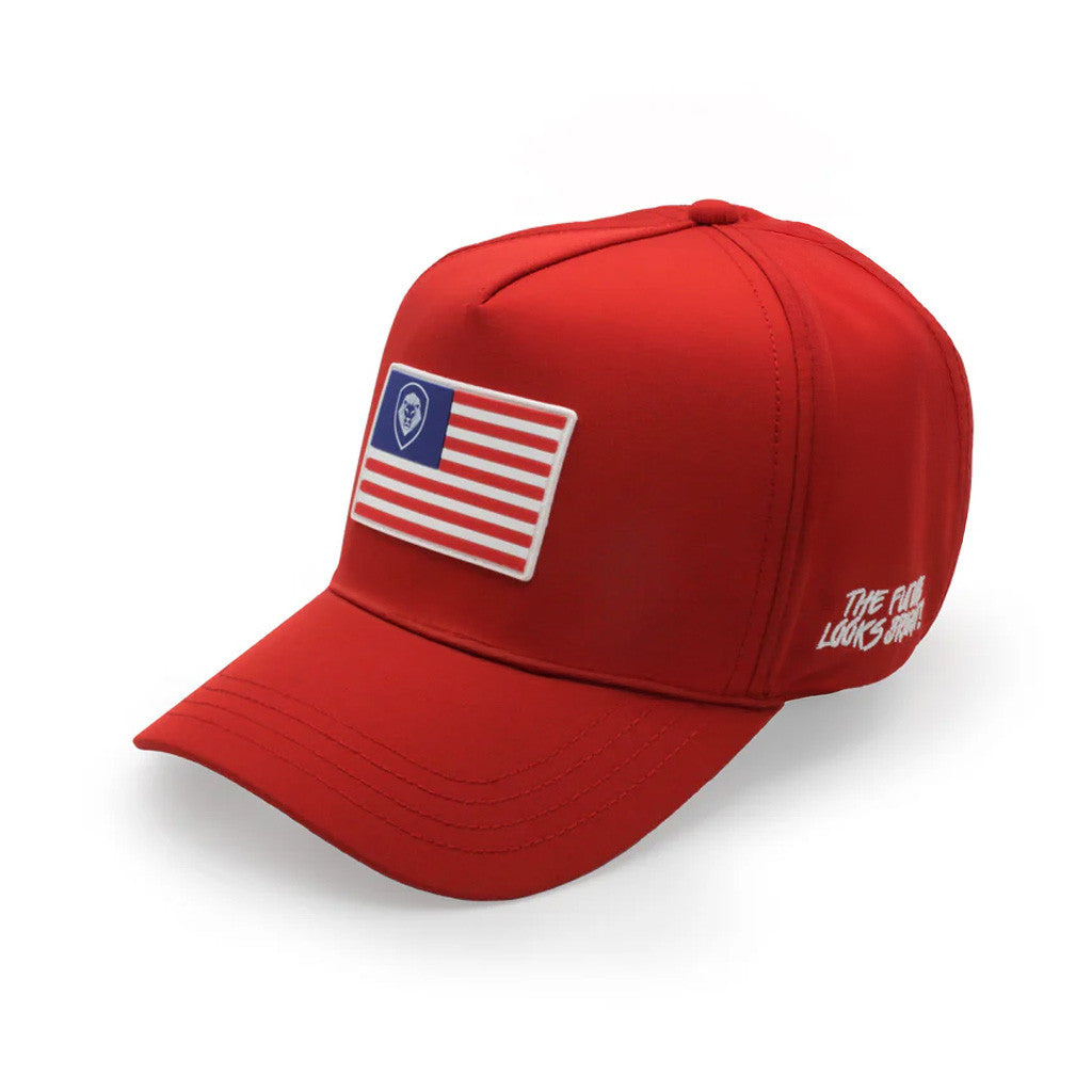 Valuetainment Merch Red USA Flag The Future Looks Bright Hat Embroidered Gifts For Dad - Lilybirchmarket