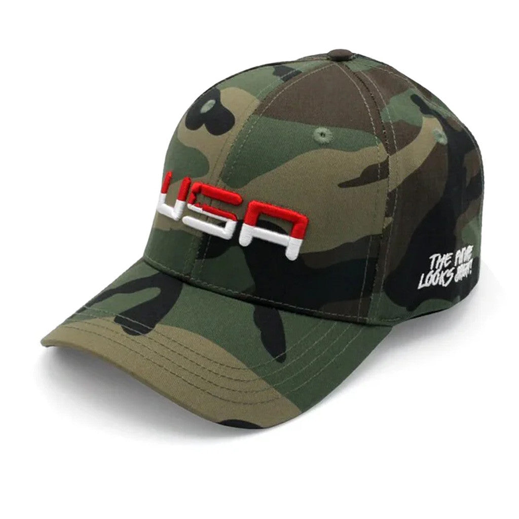 Valuetainment Merch USA The Future Looks Bright Camo Embroidered Hat Gifts For Dad - Lilybirchmarket