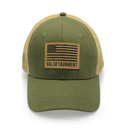 Valuetainment Merch Valuetainment USA Flag Trucker Hat Unique Gifts For Husband - Lilybirchmarket