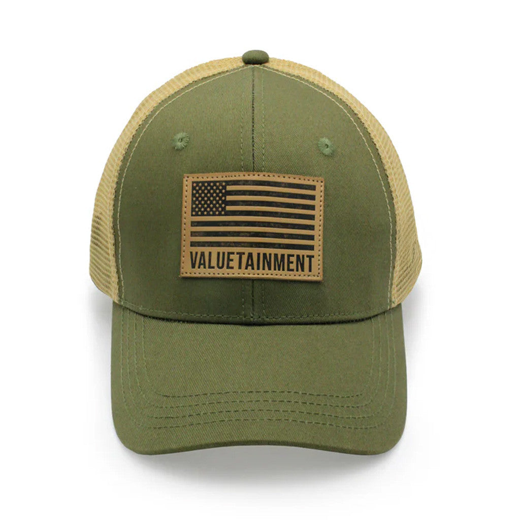 Valuetainment Merch Valuetainment USA Flag Trucker Hat Unique Gifts For Husband - Lilybirchmarket