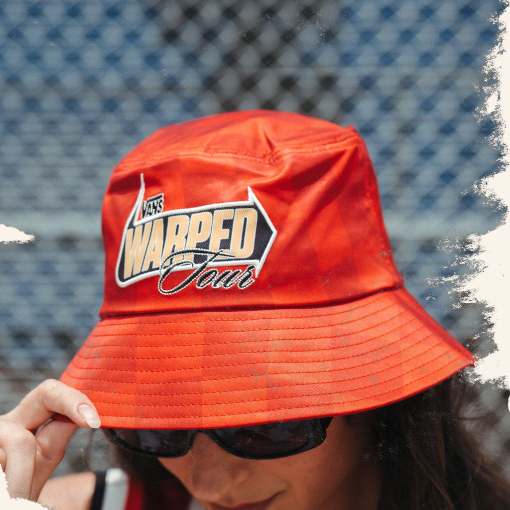 Vans Warped Merch Checkered Red Bucket Hat Vans Warped Tour Merch Gifts For Music Lovers - Lilybirchmarket