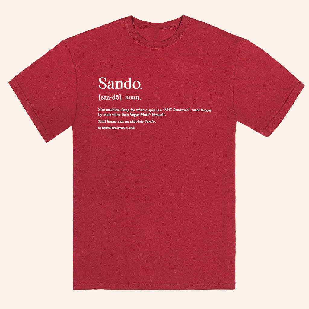 Vegas Matt Merch Sando Definition T-Shirt Christmas Ideas For Husband - Lily Birch Market
