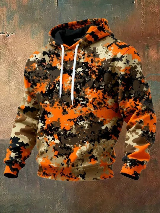 Veteran Camo Hoodie Men's Camouflage Hooded Sweatshirt Best Gifts For Veteran Dad - Lilybirchmarket