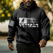 Veteran Hoodie American Flag Hoodie Military Honor Apparel Patriotic Gifts For Veteran - Lilybirchmarket