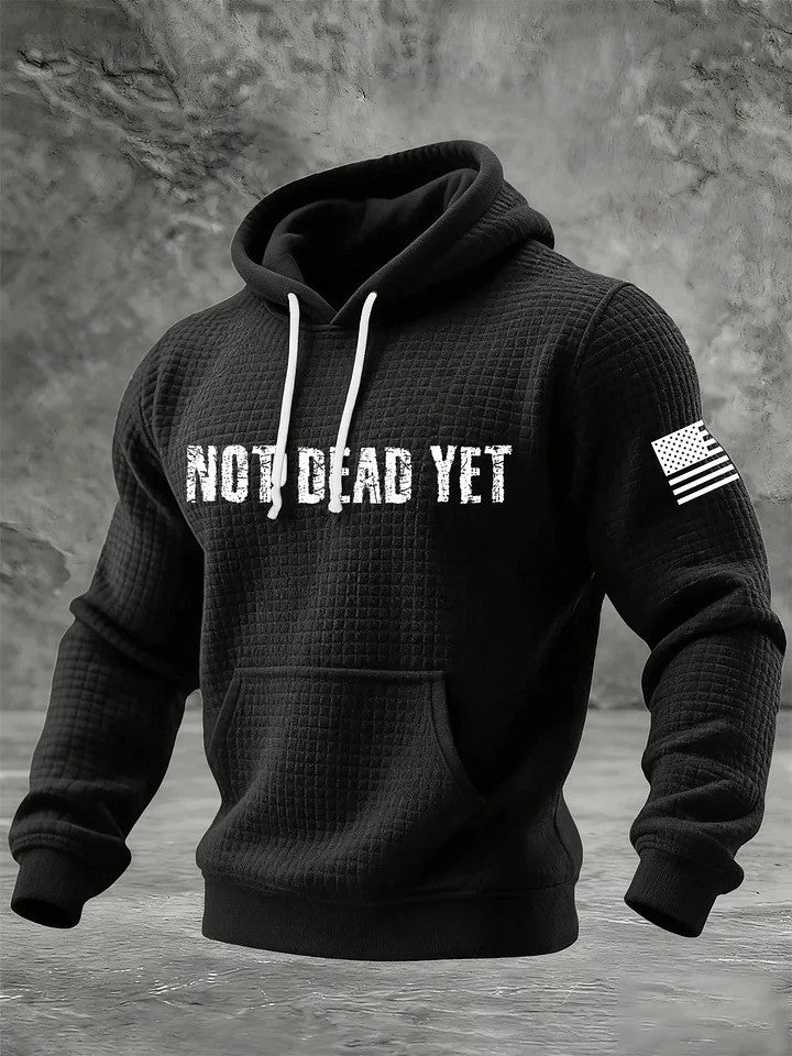 Veteran Not Dead Yet Hoodie American Flag Hoodie Patriotic Gifts For Veteran - Lilybirchmarket