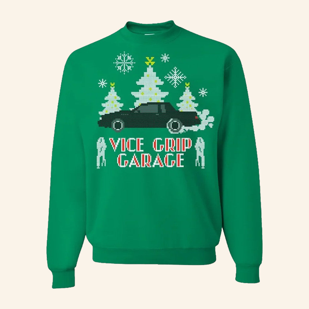 Vice Grip Garage Merch VGG Ugly Holiday Sweatshirt Best Christmas Gifts For Boyfriend - Lilybirchmarket
