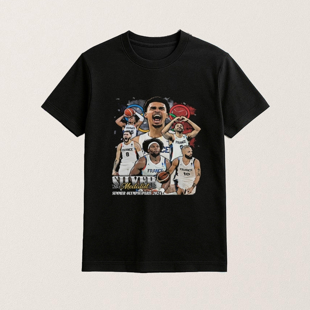 Victor Wembanyama Silver Medalist Shirt Best Gifts For Basketball Lovers - Lily Birch Market
