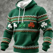 Vinatge Shamrock Design Hoodie St Patrick's Day Apparel Cool Gift For Husband - Lilybirchmarket