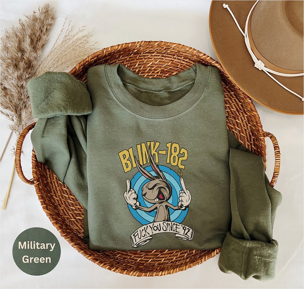 Vintage Blink 182 Sweatshirt, Blink 182 T Sweater, Blink 182 Band Tee, Blink 182 Rock Sweatshirt Gifts For Best Friend - Lilybirchmarket