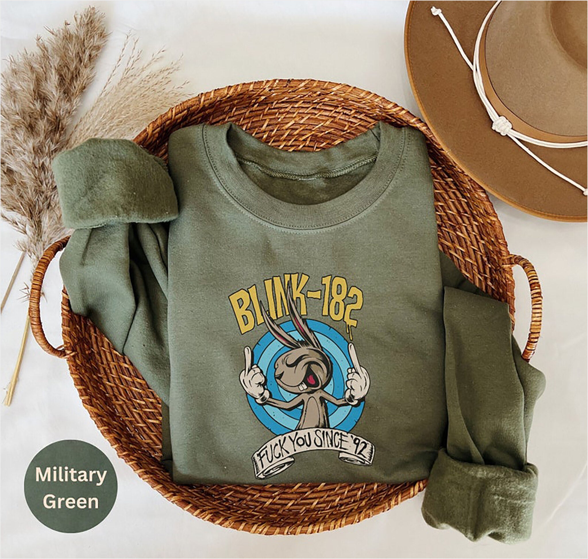 Vintage Blink 182 Sweatshirt, Blink 182 T Sweater, Blink 182 Band Tee, Blink 182 Rock Sweatshirt Gifts For Best Friend - Lilybirchmarket
