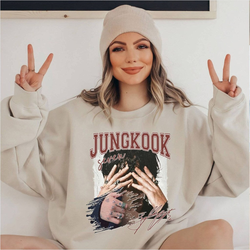 Vintage Jungkook Seven Sweatshirt, Bts Jungkook Seven Solo DebuShirt, Jungkookie Sweatshirt, Jungkook Sweatshirt Gifts For Her - Lilybirchmarket