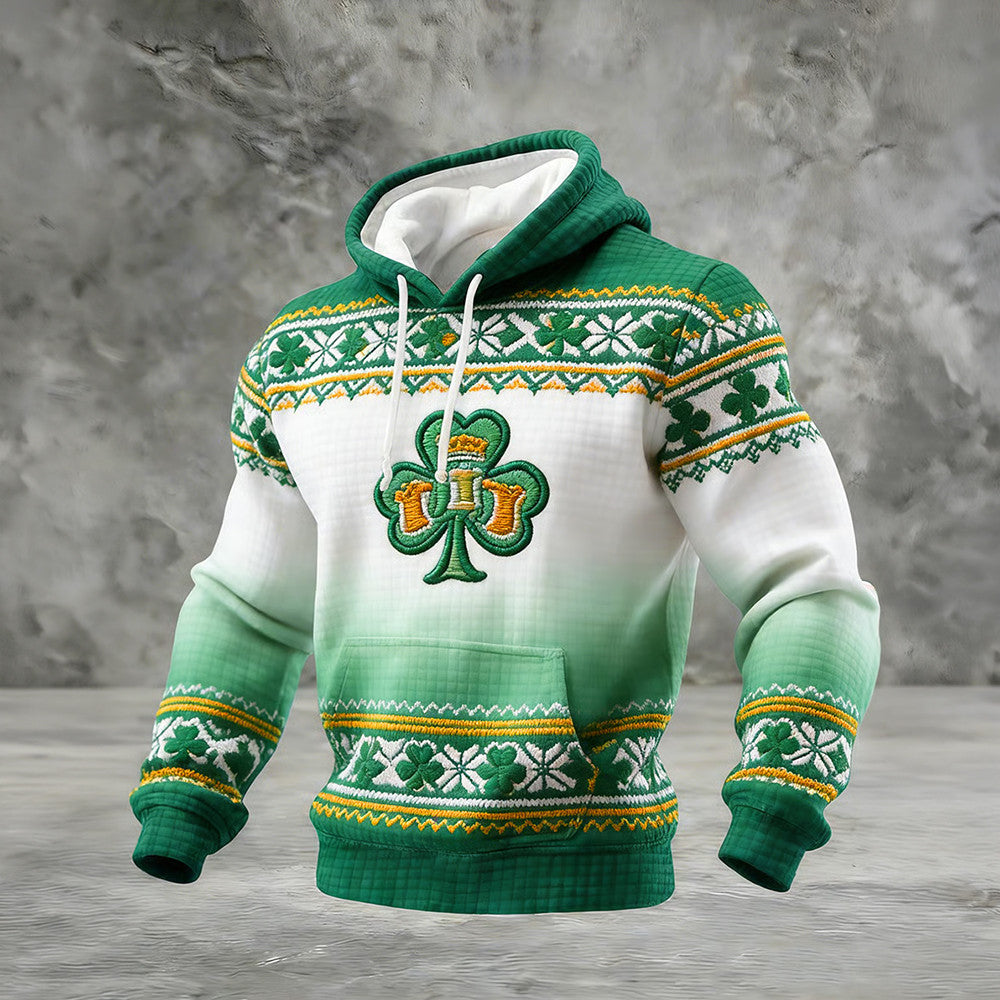 Vintage Lucky St. Patrick's Day Art Hoodie St Patricks Day 2026 Clothing Present For St Paddys Day - Lilybirchmarket