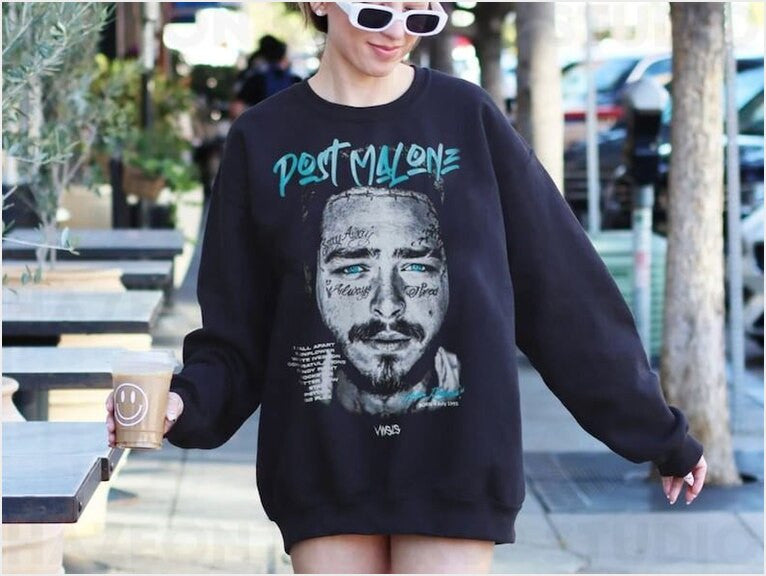 Vintage Posty Sweatshirt Posty Sweatshirt Rapper TShirt Gifts For Besties Trendy Merch - Lilybirchmarket