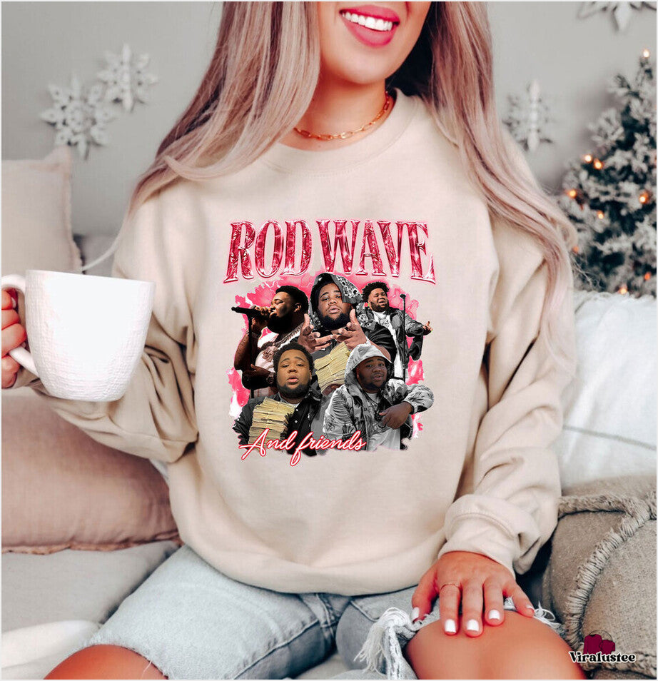 Vintage Rod Wave Nostalgia Tour Graphic Crewneck Sweatshirt, Rod Wave Tracklist Sweater Gifts For Brother - Lilybirchmarket
