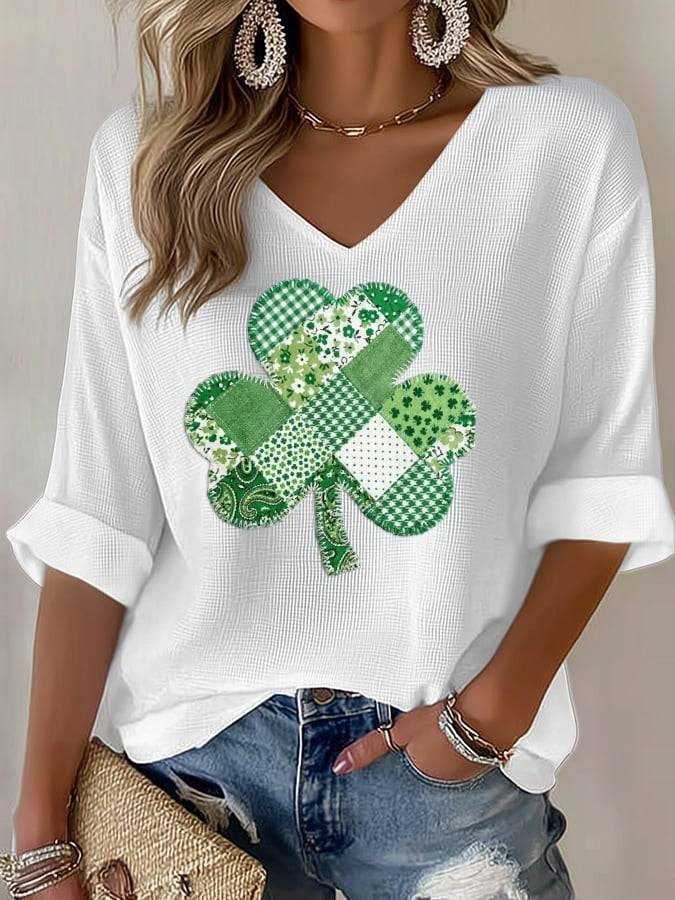  Vintage Shamrock Long Sleeve T-Shirt Long Sleeve St Patricks Day Shirts St Paddy's Day Gifts - TradiViet