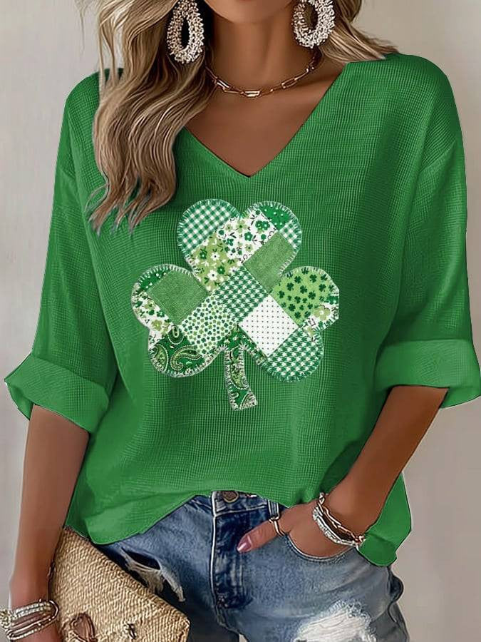  Vintage Shamrock Long Sleeve T-Shirt Long Sleeve St Patricks Day Shirts St Paddy's Day Gifts - TradiViet