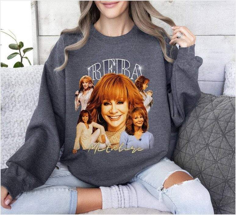 Vintage Style Reba Mcentire Shirt Reba Mcentire Graphic Sweatshirt Gifts For BFF Trendy Merch - Lilybirchmarket