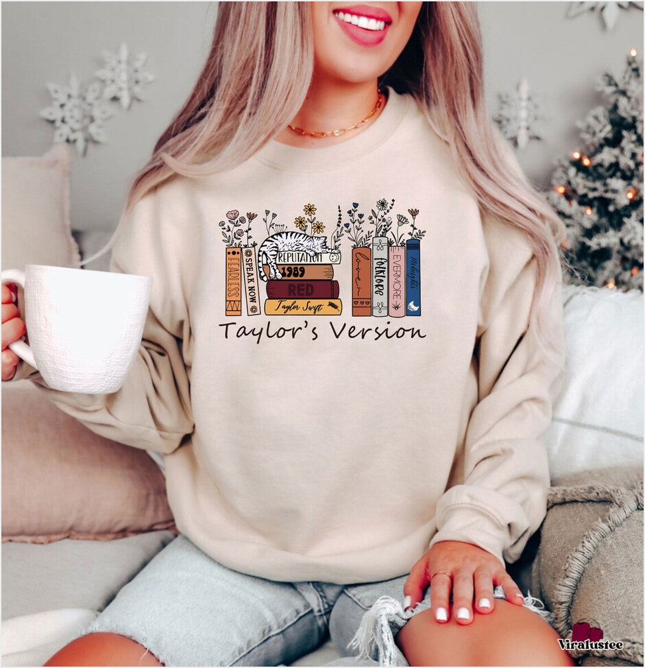 Vintage Taylor Swift Eras Tour Album Taylor s Version Sweatshirt, Eras Tour Sweater Gifts For Fans - Lilybirchmarket