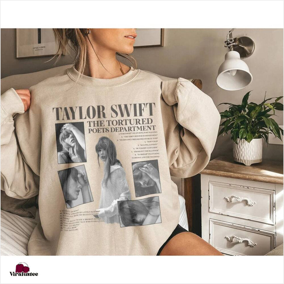 Vintage Taylor Swift Tortured Poets Department Sweatshirt, Ttpd Merch, Gifts For BFF Merch Clothing - Lilybirchmarket