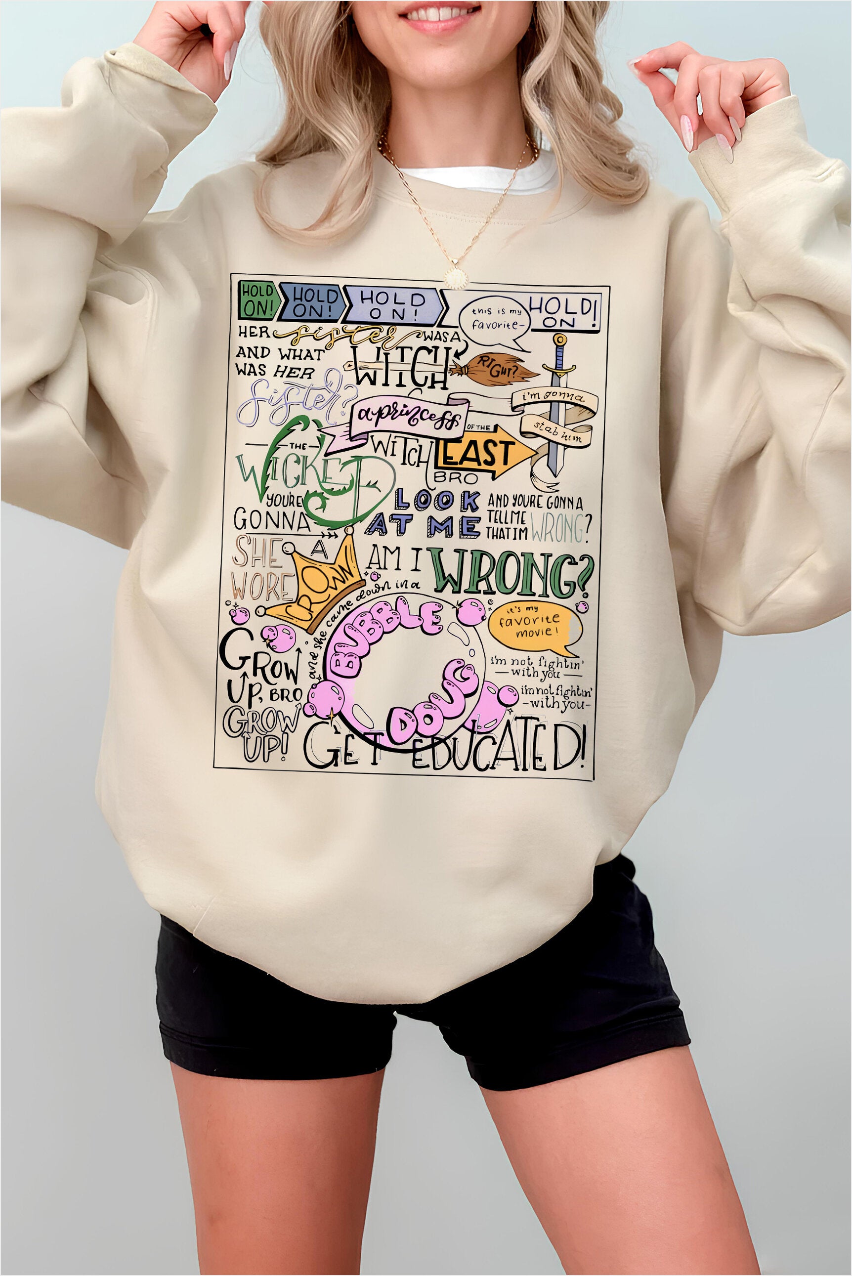 Viral Wicked Witch Of The East Bro Quote Funny Fleece Sweatshirt For Women Gifts For Besties - Lilybirchmarket