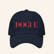 Vogue Merch Dogue Navy Cap With Red Logo Hat Dad Gifts - Lilybirchmarket