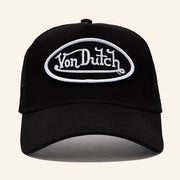 Von Dutch Merch Von Dutch Black And White Trucker Hat Embroidered Gifts Ideas For Him - Lilybirchmarket