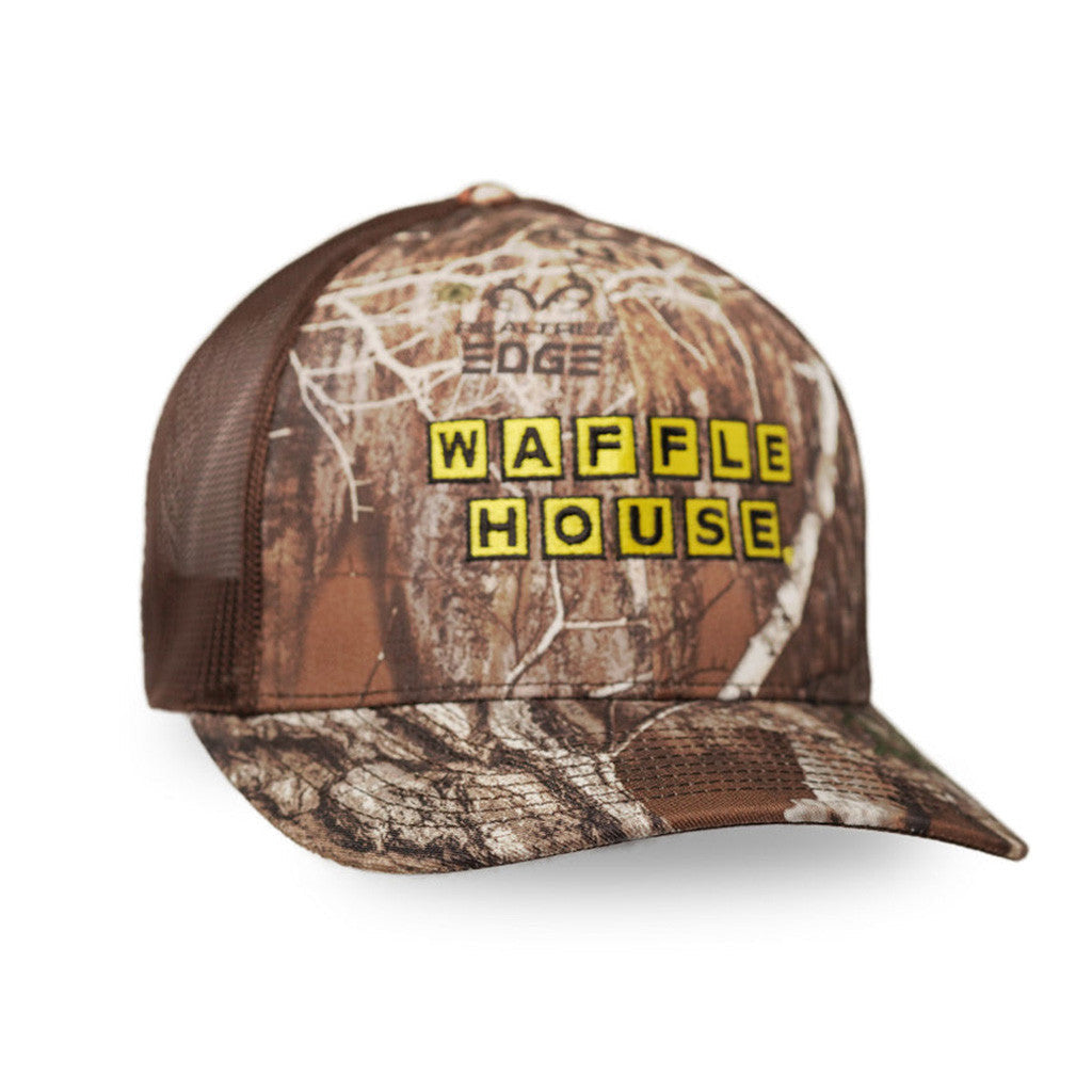 Waffle House Hat Embroidered Camo Trucker Hat Gift Ideas For Dad - Lilybirchmarket