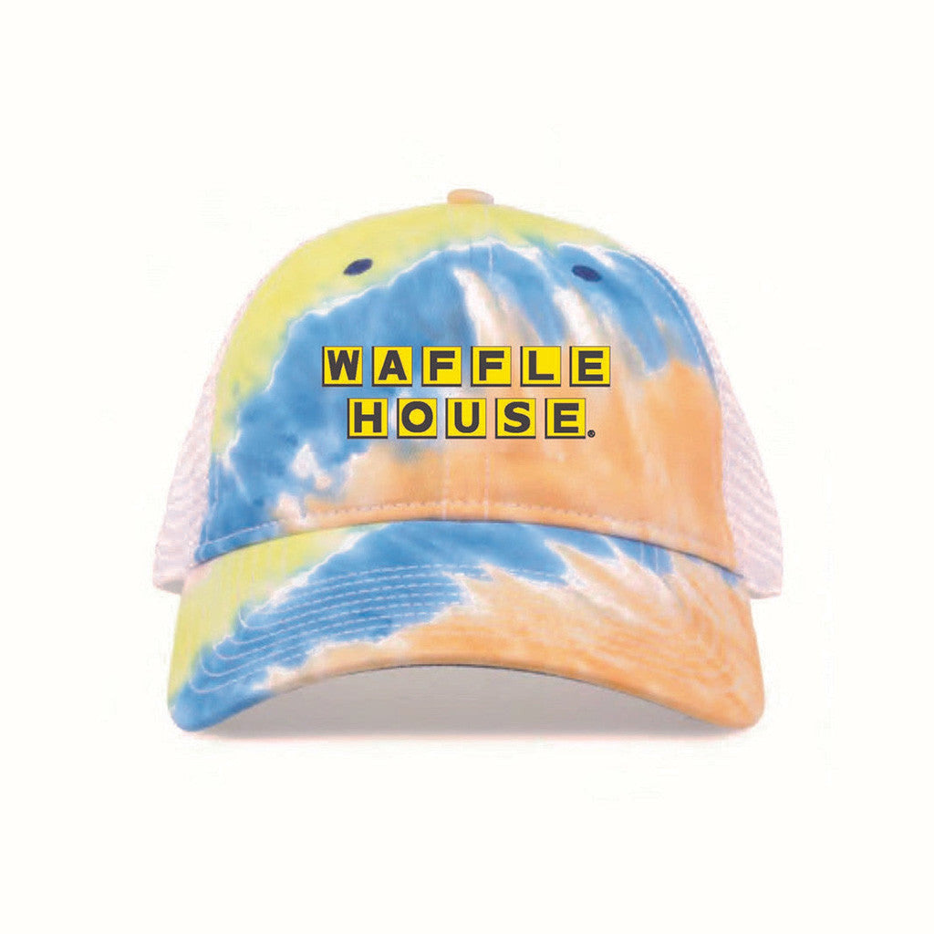 Waffle House Hat Embroidered Tie Dye Trucker Hat Gift Ideas For Her - Lilybirchmarket