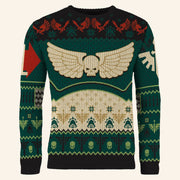 Warhammer Merch Warhammer 40 000 Dark Angels Christmas Ugly Sweater Gifts For Husband - Lilybirchmarket