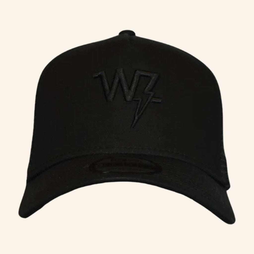 Warren Zeiders Merch Tour 2025 Black On Black Embroidered WZ Hat Him Gifts - Lilybirchmarket