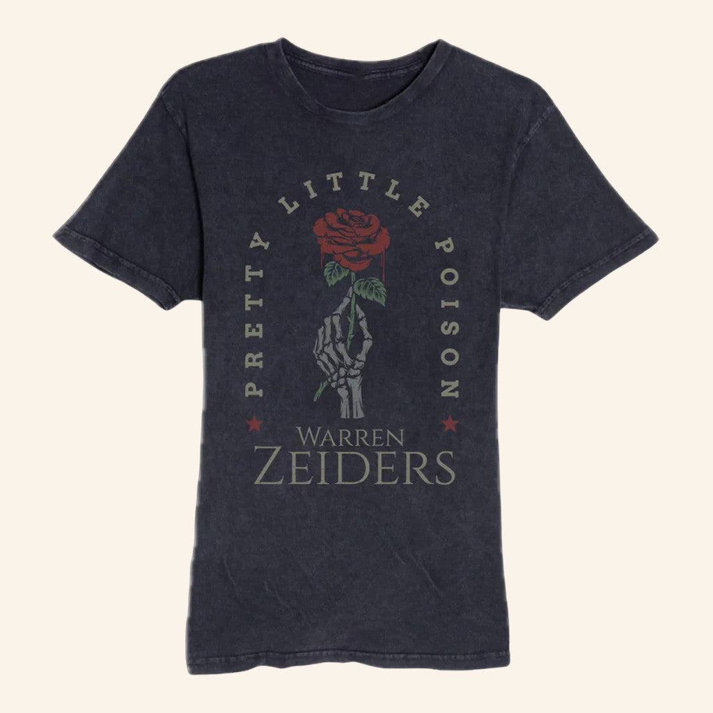 Warren Zeiders Merch Tour 2025 Vintage Black Pretty Little Poison Wash T-Shirt Fans Gifts - Lily Birch Market