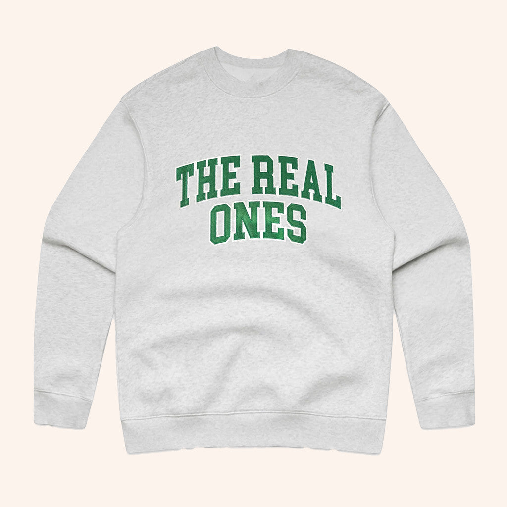 Wave Sports Merch Not Gonna Lie With Kylie Kelce The Real Ones Varsity Crewneck Sweatshirt Gifts - Lilybirchmarket
