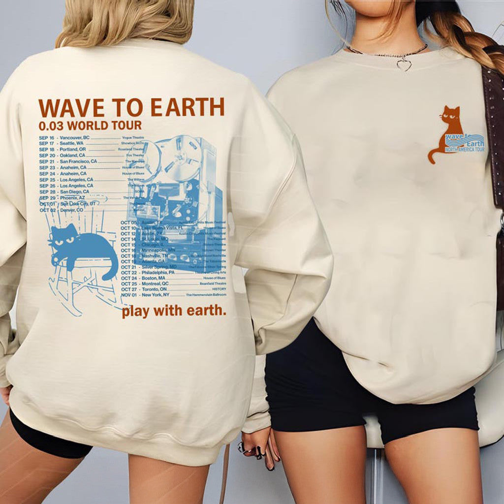 Wave To Earth 0 Merch World Tour Sweatshirt Gifts For Music Fans - Lilybirchmarket