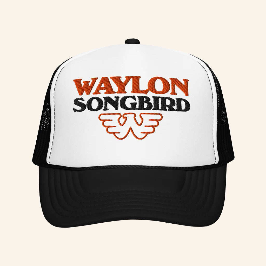 Waylon Jennings Merch Songbird Embroidered Trucker Hat Good Gifts For Boyfriend - Lilybirchmarket