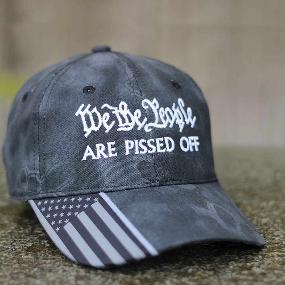 We The People Are Pissed Off Embroidered Camo Hat American Patriot Hat Gifts For Husband - Lilybirchmarket