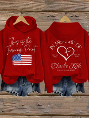 Wear Red Freedom Charlie Kirk Hoodie This Is The Turning Point In Memory Of Charlie Kirk - Lilybirchmarket