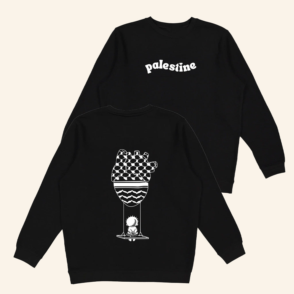 Wear The Peace Merch Handala Heart Palestine Sweatshirt Gifts For Friends - Lilybirchmarket